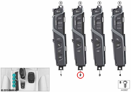 Unidad de control consola central OEM 61316993899 para BMW G11, G12. Original BMW.