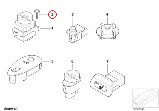 OMEVED HEAVY HEAD SCREW 61317009743 FOR BMW E52. Original BMW.