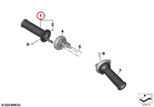Linker Lenkerschalter OEM 61317710801 für BMW R1200RT, R900RT Motorräder (07/2008 - 06/2014). Original BMW Motorrad.