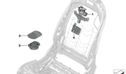 Rejilla respaldo OEM 52208076560 para BMW F91, F92, F93, G14, G15, G16, G80, G80N, G81, G81N, G82, G82N, G83, G83N, F97, F97N, F98, F98N. Original BMW.