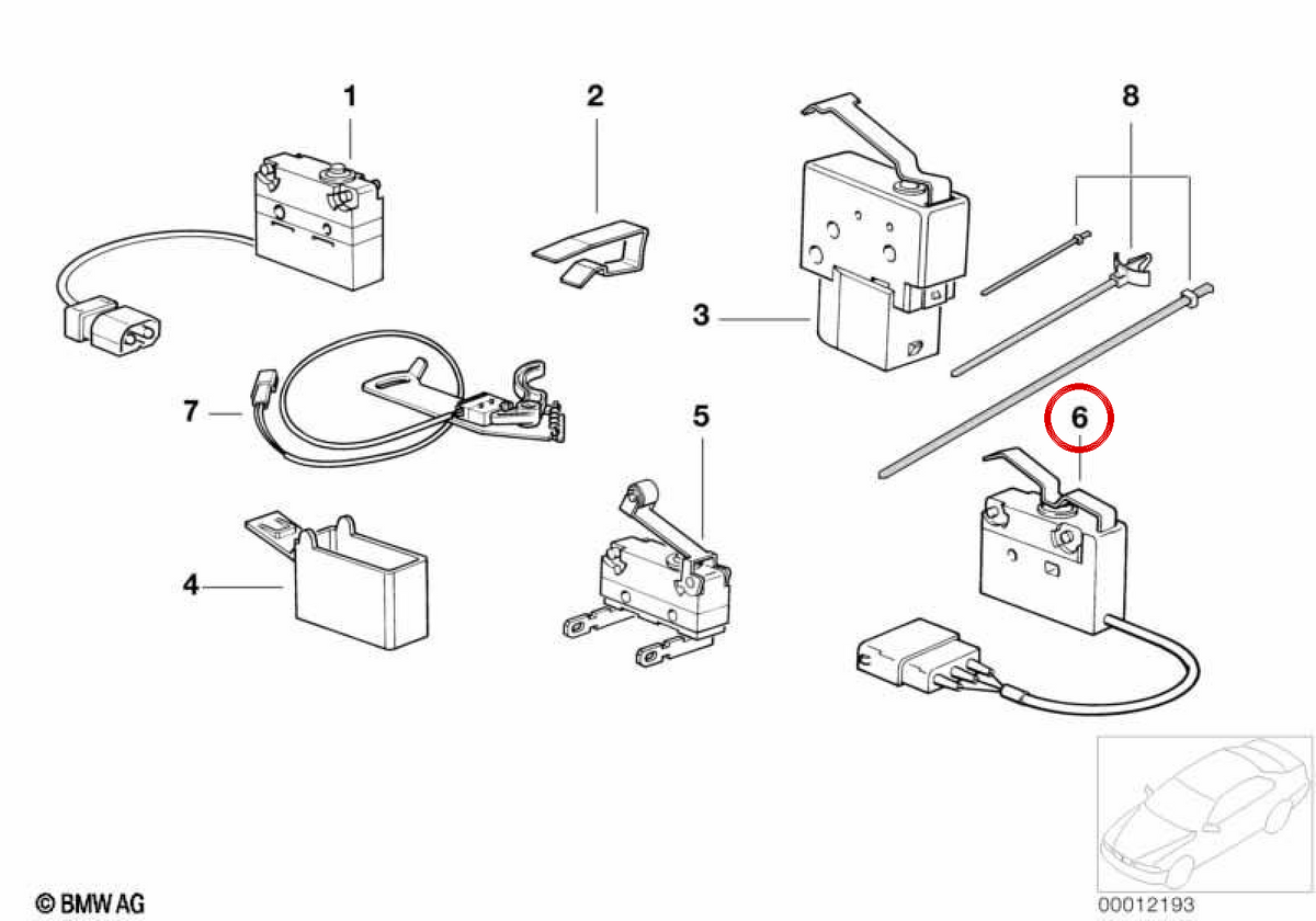 Point Microphore OEM 61318357703 pour BMW E36. BMW d'origine.