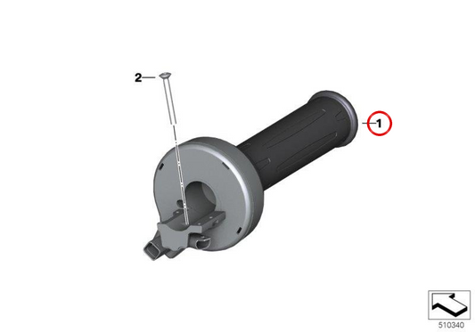 Manopola acceleratore E-gas OEM 61318552122 per moto BMW R 1200 GS, R 1250 RT, F 750 GS, S 1000 XR... e altro ancora. BMW Motorrad originale.