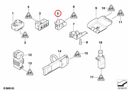 OEM Light Switch 61319119057 für BMW E39, E85, E86. Original BMW.