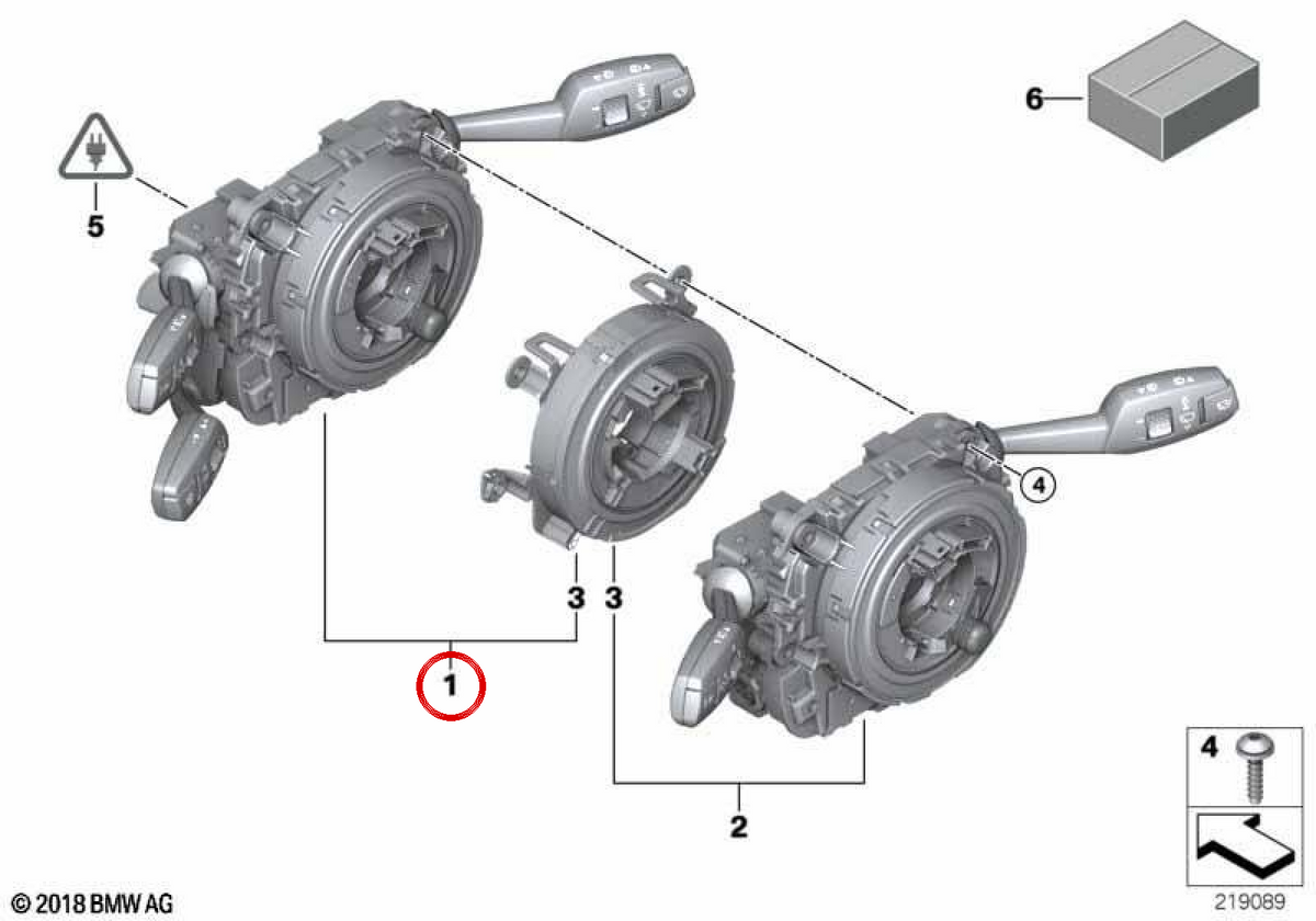 Modulo di controllo OEM Indirizzo colonna 61319123051 per BMW E81, E82, E87, E88, E90, E91, E92, E93, E84. BMW originale.