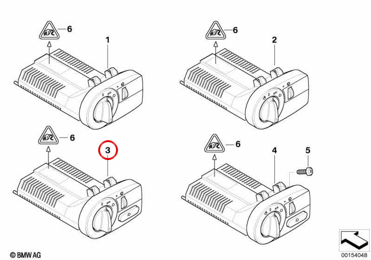 Módulo de luces OEM 61319133053 para BMW E85. Original BMW.