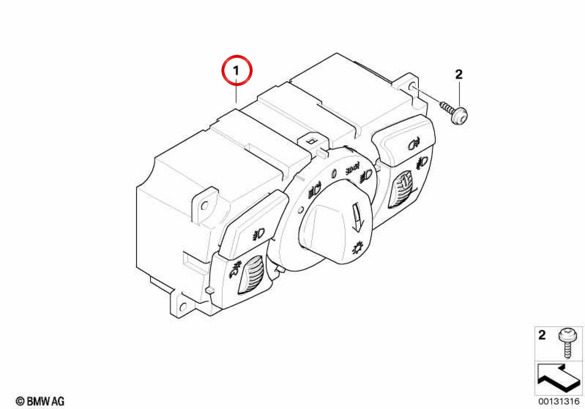 Módulo de luz OEM 61319134726 para BMW E60, E61, E70, E71, E72. BMW genuíno.
