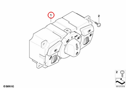 Módulo de luz OEM 61319134726 para BMW E60, E61, E70, E71, E72. BMW genuíno.