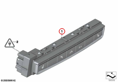 Button module Central Console OEM 61319146643 for BMW E89 Z4. Original BMW.