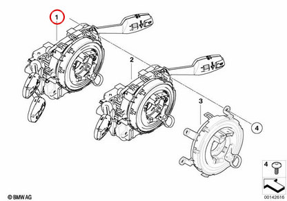 OEM address column control module 61319164419 for BMW E70, E71. Original BMW.