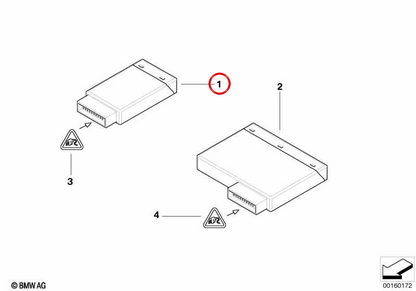 Module de contrôle de la console centrale 61319183233 pour BMW E60, E61. BMW d'origine.