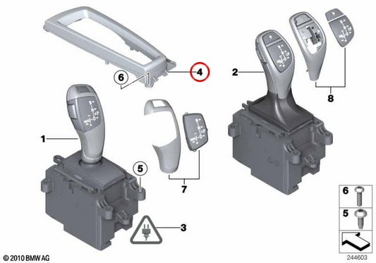 Evellecador Marco für März Selector OEM 61319189065 für BMW F07, F10, F11, F06, F12, F13, F01, F02, F25, F26. Original BMW.