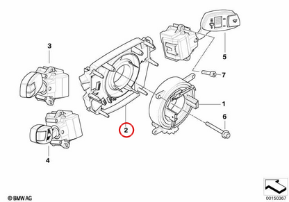 Modulo di controllo OEM Indirizzo colonna 61319204503 per BMW E60, E61, E63, E64. BMW originale.
