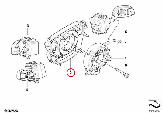 Modulo di controllo OEM Indirizzo colonna 61319204503 per BMW E60, E61, E63, E64. BMW originale.