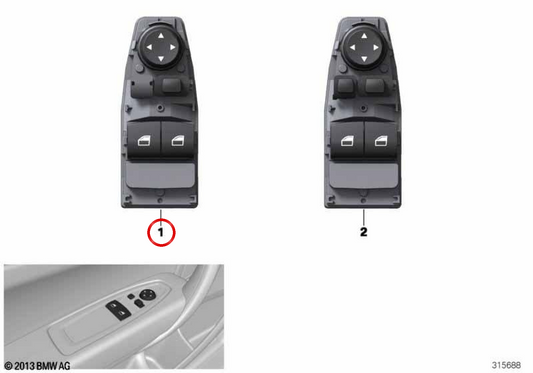 Modulo Electric Switch Driver OEM 61319226265 per BMW F20, F21, F22, F87, F32, F82, I3 (I01). BMW originale.