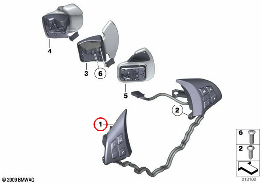 OEM Multifunction Switch 61319239907 for BMW E70, E71. Original BMW.