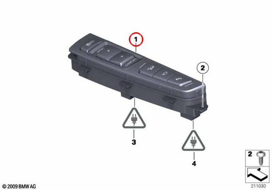 Kit de reparación unidad de control consola central OEM 61319267901 para BMW F10, F11, F18, F12, F13. Original BMW.