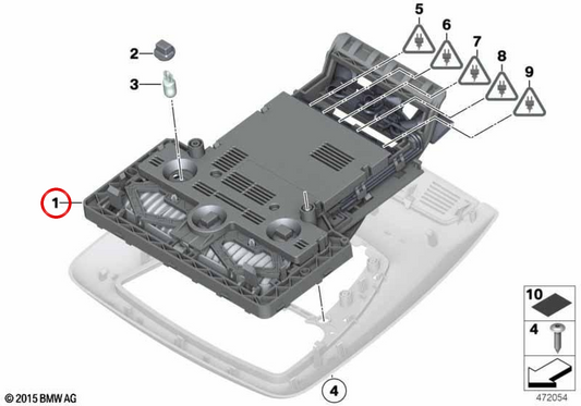 Kit de reparación módulo de techo OEM 61319276230 para BMW F07, F10, F11, F06, F13, F01, F02, F04, F25, F26. Original BMW.