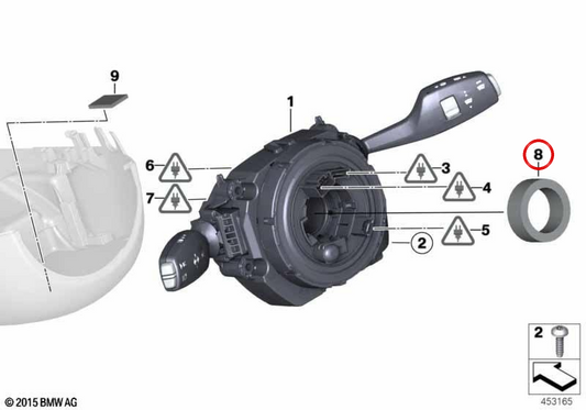 OEM address column cushion ring 61319312325 for BMW F22, F23, F87. Original BMW.