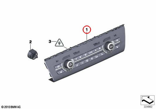 Kit di riparazione per unità di radio e condizionamento dell'aria OEM 61319328424 per BMW F10, F11, F18. BMW originale.