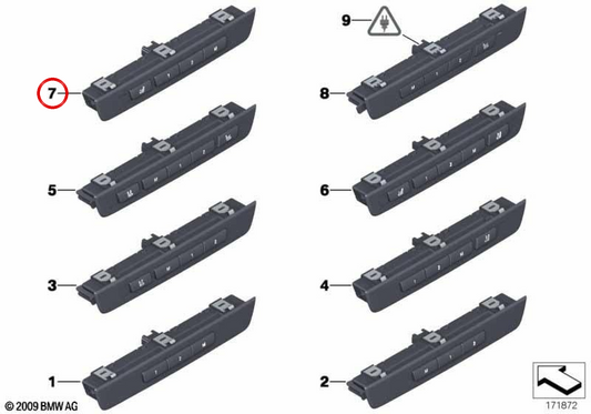 Steuermodul Zusätzliche Funktionen des Sitzes OEM 61319361198 für BMW F01, F02, F04, F07, F10, F11, F18. Original BMW.