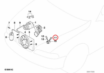 Temperature switch 108 ° C OEM 61319401973 for BMW E36, E39. Original BMW.