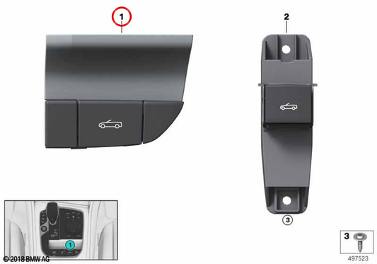 Switch Capota elettrico OEM 61319473225 per BMW G83, F91, G14. BMW originale.
