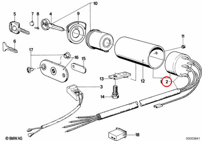 OEM Igning Switch 61321366061 für BMW E21. Original BMW.