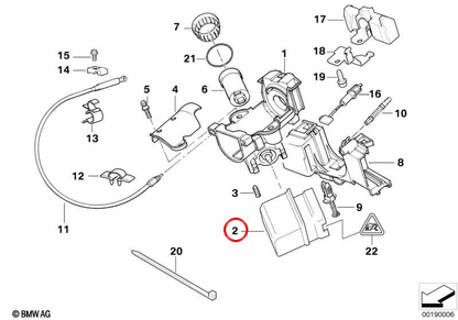Interruptor de ignição OEM 61326901961 para BMW E46, E39, E38, E83, E53, E85, E86. BMW genuíno