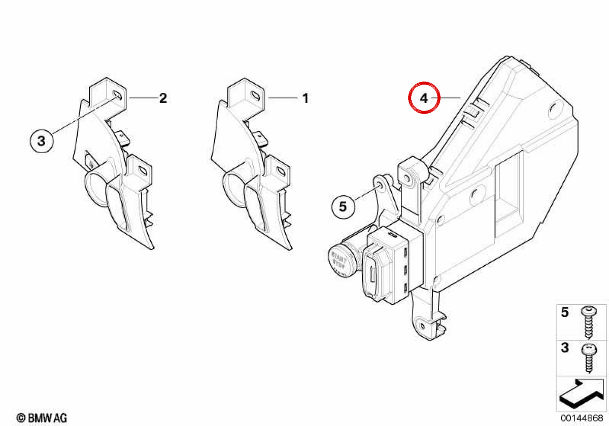 OEM ignition switch 61326943827 for BMW E65, E66. Original BMW.