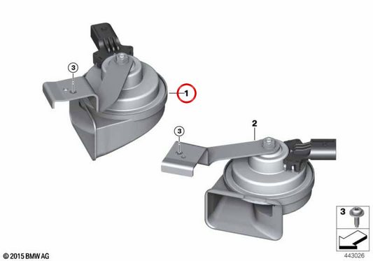 Horne électronique aiguë OEM 61335A70C77 pour BMW F48, F49. BMW d'origine.