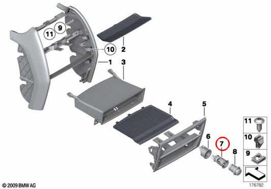 Zigarettenanzünderbuchse OEM 61346973035 für MINI R50, R53, R56, F56, F55, Clubman R55, Cabrio R52... und mehr. Originaler MINI.
