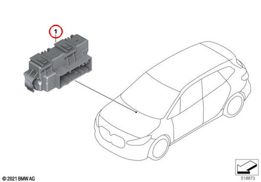 Modulo di distributore Lin OEM 61355A47299 per BMW F70, U06, U11, U12, U10, U25. BMW originale.