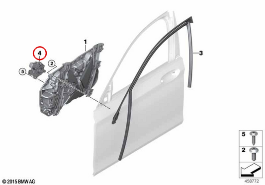 OEM 6135A5C894 Motore anteriore per BMW F90, G30, G31, G12, G01, G08, F97, G02, F98. BMW originale.