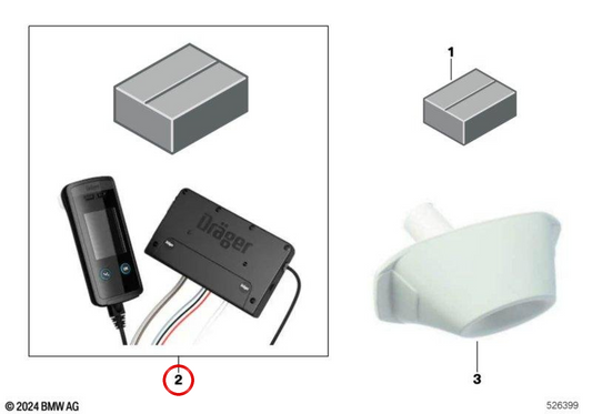 Dispositif antidémarreur éthylométrique OEM 61355A62209 pour BMW F40, G20, X5 G05 LCI, MINI F66... ​​​​et plus encore. BMW et MINI d'origine.