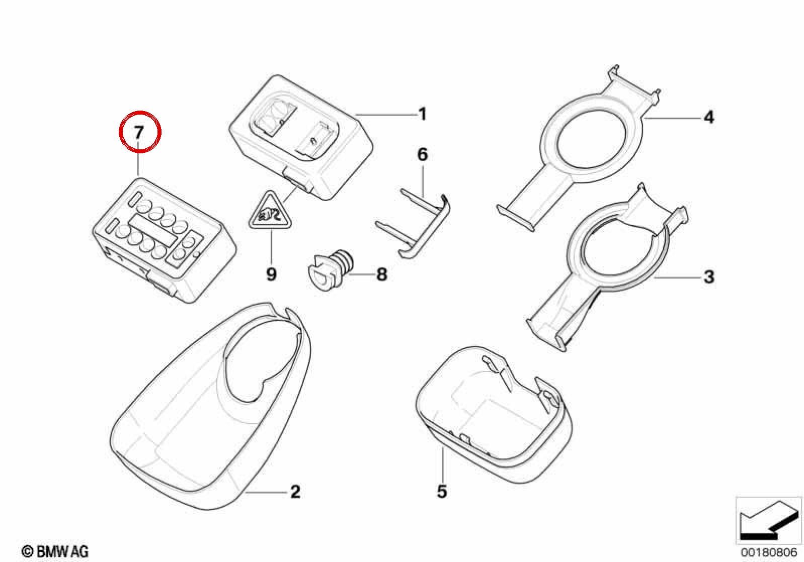 Sensore di pioggia e luce OEM 61356923954 per BMW E46, E39, E83, E53, E85, E86 e Mini R50, R52, R53. BMW originale e Mini.