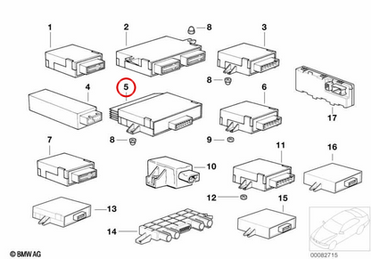 Modulo TEK per BMW E46, E39, E83, E83N, E53, R50, R52, R53 (OEM 61356955253). BMW originale
