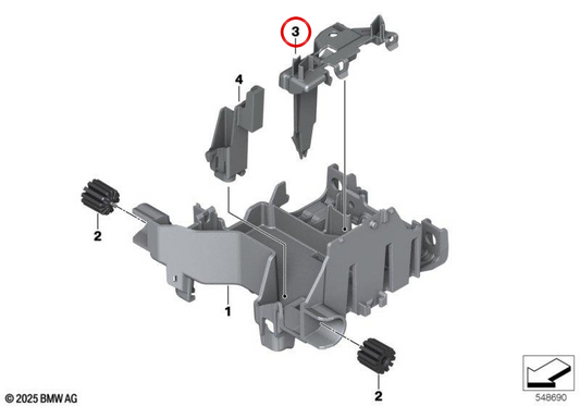 Sujetador OEM 61357922055 para BMW Motorrad R1300GS, R1300GS Adv., R1300RT, R1300R, R1300RS. Original BMW Motorrad.