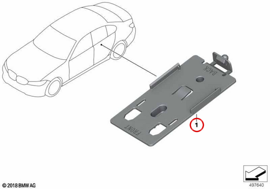 L'unité de commande Support Situle Heating 61357945095 pour BMW G20, G21, G80, G26. BMW d'origine.