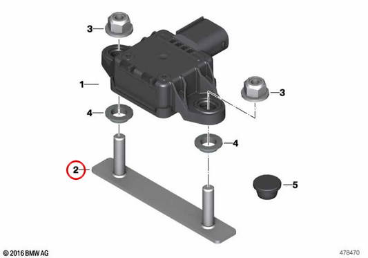 Supporto sensore velocità OEM 61358556788 per moto BMW R1200GS, R1250GS, F750GS, F850GS... e altro ancora. BMW Motorrad originale.