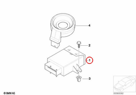 EWS IV IV IV Modulo 61359145350 per BMW X3 E83 (tutti i modelli compatibili: 1.8d, 2.0D, 2.0SD, 2.5SI). BMW originale.
