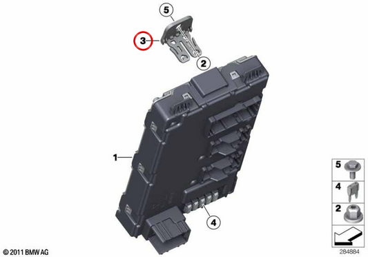 Unterstützung (Halter) OEM 61359230593 für BMW F20, F21, F22, F23, F87, F30, F31, F34, F80, F32, F33, F36, F82, F83. Original BMW.