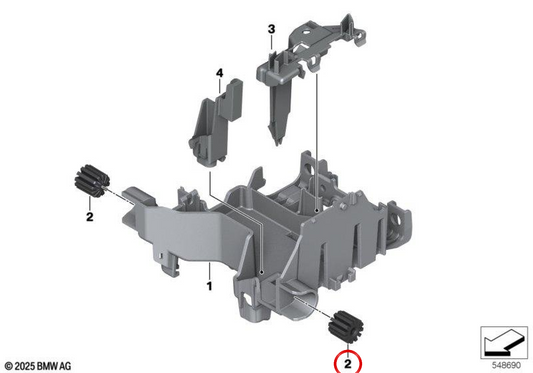 Tope de goma OEM 61359446016 para motos BMW R1300GS y R1300GS Adventure. Original BMW Motorrad.