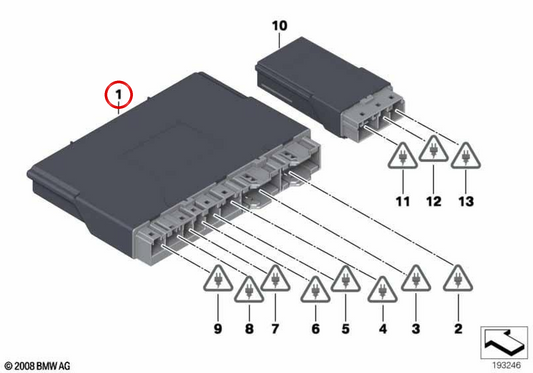 Sitzmodul OEM 61359459676 für BMW F07, F01, F02, F04. Original BMW.