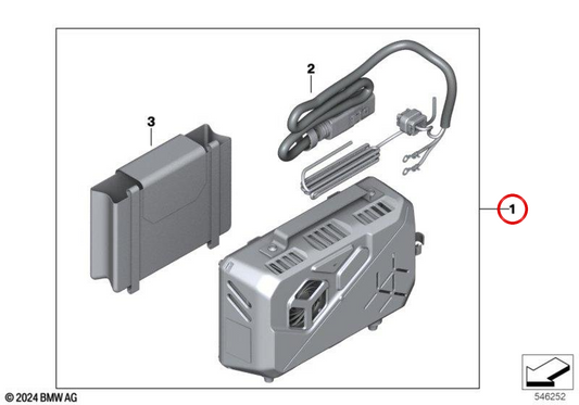 Caricabatterie da 900 W OEM 61425A87639 per moto BMW Motorrad serie C, modelli CE 02, CE 02 AM. BMW Motorrad originale.