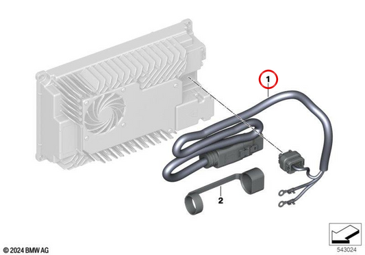 Cavo di collegamento caricabatterie OEM 61427914274 per moto BMW C CE 02, CE 02 AM. BMW Motorrad originale.