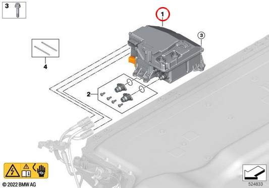 Unité de charge combinée OEM 61445B67BC6 pour BMW iX3 G08, i4 G26, iX I20, X1 U11, MINI Countryman U25... et plus encore. BMW et MINI d'origine.