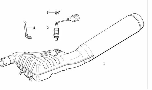 Silenciador catalizador OEM 18127677858 para BMW Motorrad R1150RS, R1150RT, R850RT. Original BMW Motorrad.