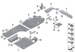 Untere linke Seite für BMW X5 F95, G05, X6 F96, G06, X7 G07 (OEM 51757424901). Original BMW