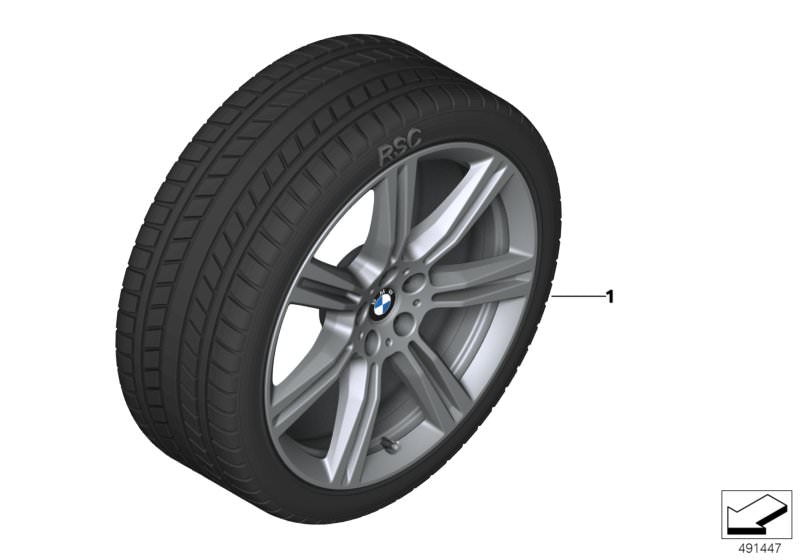 Rueda completa de invierno 20" diseño estrella 736 OEM 36112468774 para BMW X5 {G05 xDrive25d, xDrive30d, xDrive30i, xDrive40d, M50i}. Original BMW.