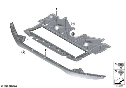Front spoiler for BMW G87, G80, G82, G83 (OEM 51758082491). Original BMW.